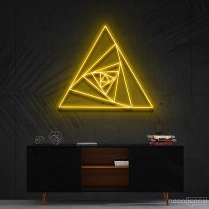 Triangle Shutter Led Neon Sign Fgeometric Art Enthusiasts - Shineneon