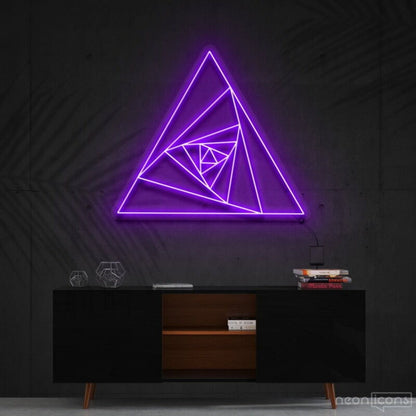 Triangle Shutter Led Neon Sign Fgeometric Art Enthusiasts - Shineneon
