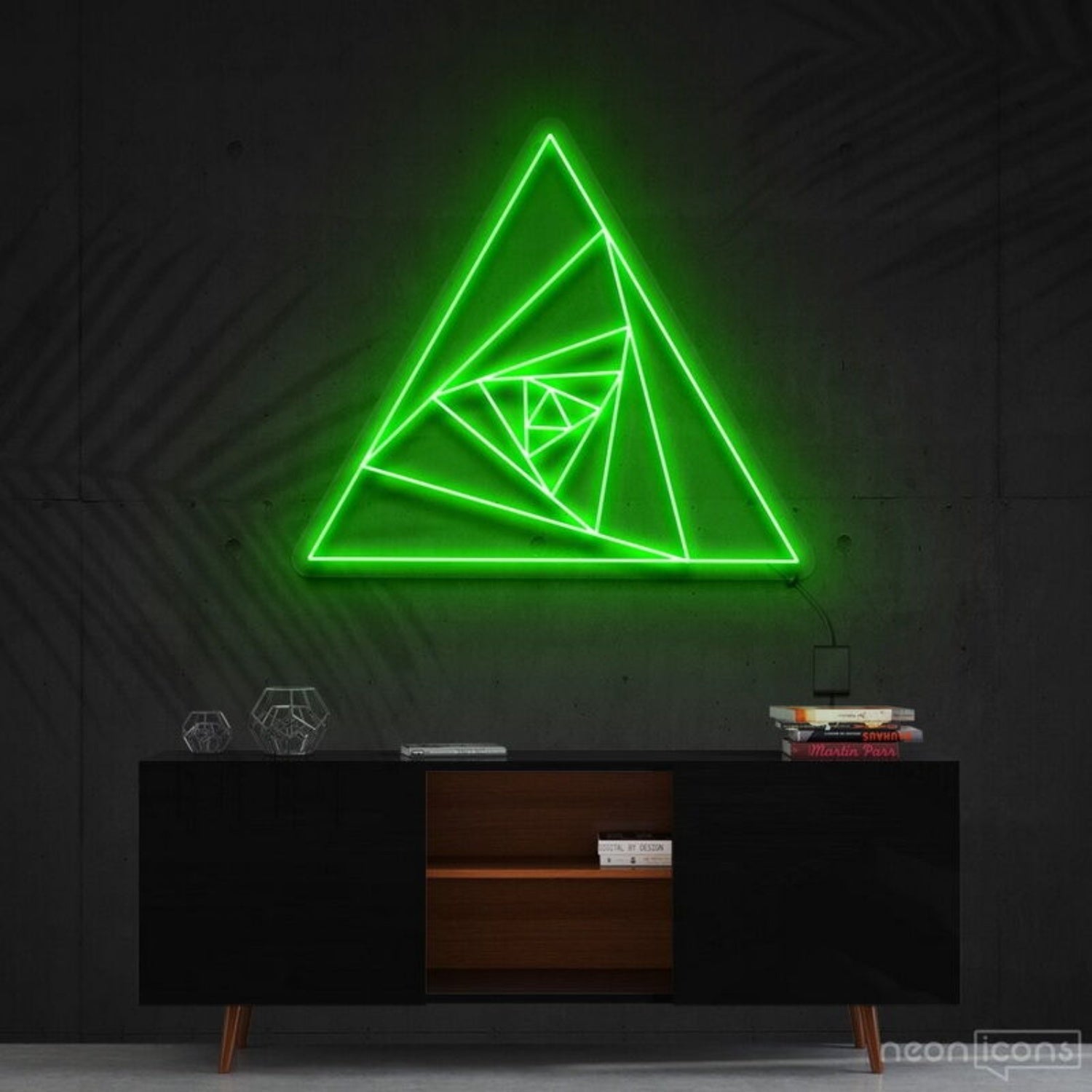Triangle Shutter Led Neon Sign Fgeometric Art Enthusiasts - Shineneon