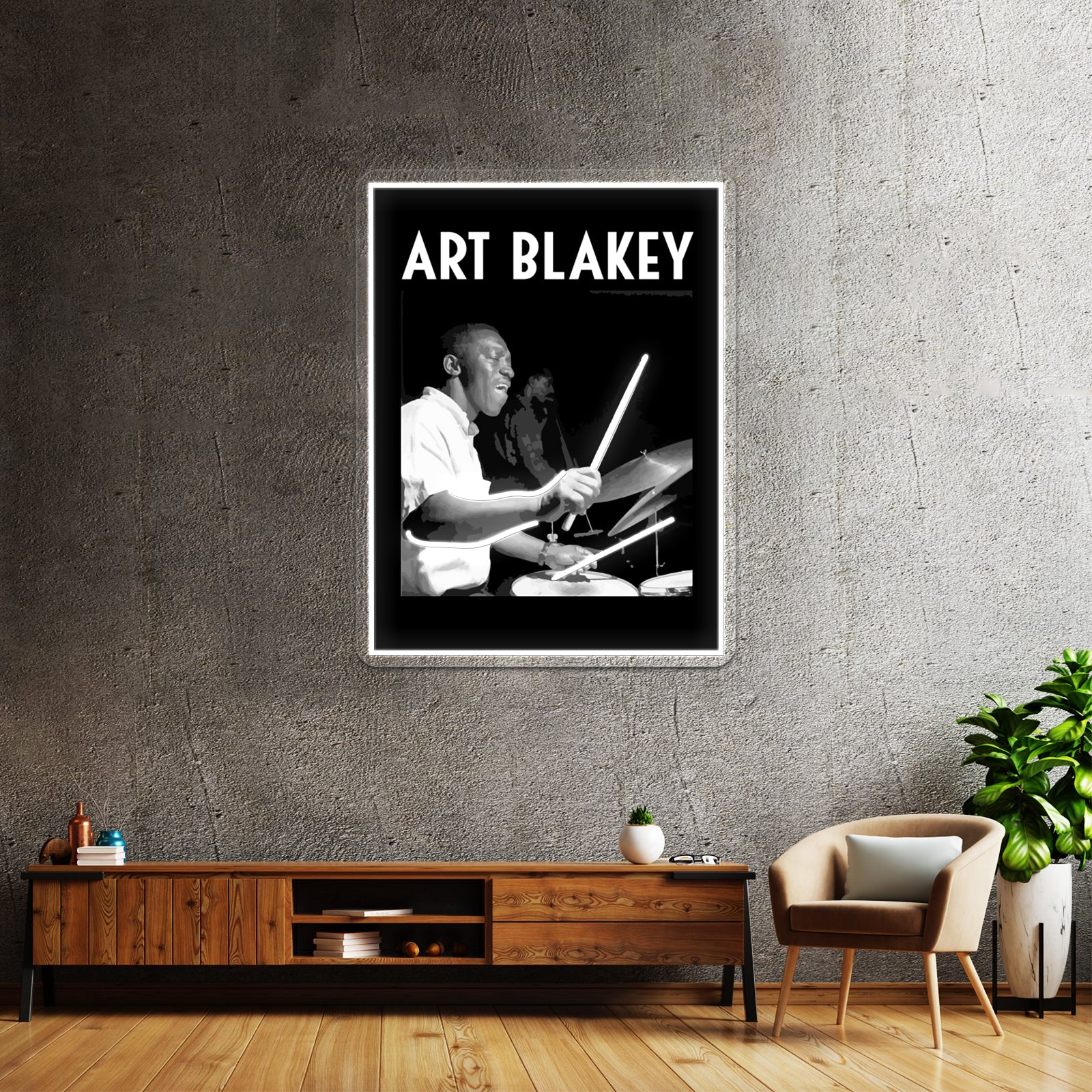 Tribute To Art Blakey Wall Artwork Neon Signs | Shineneon