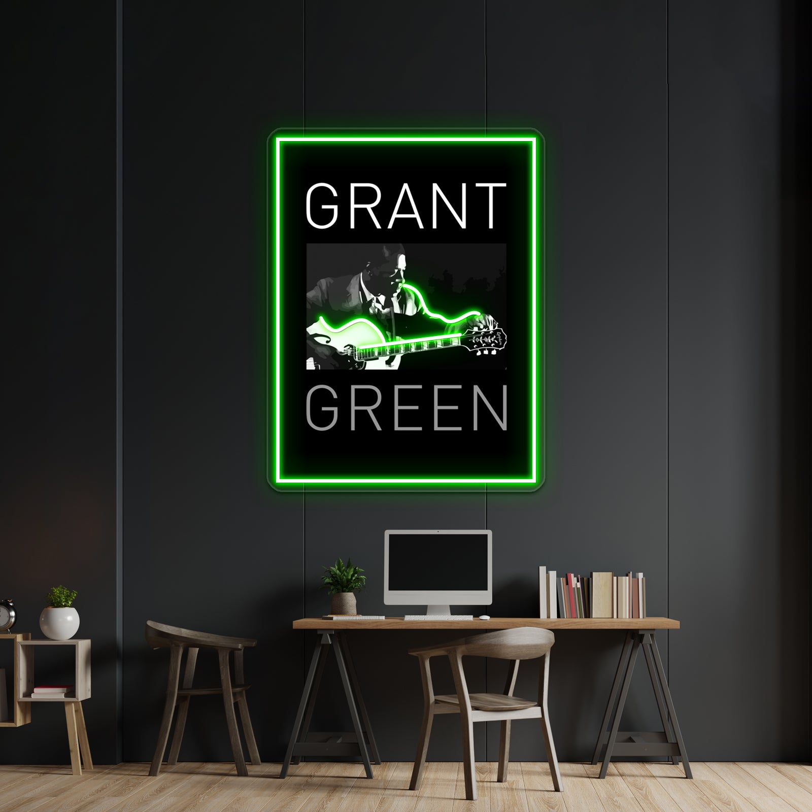 Tribute To Grant Green Bw1 Wall Artwork Neon Signs | Shineneon