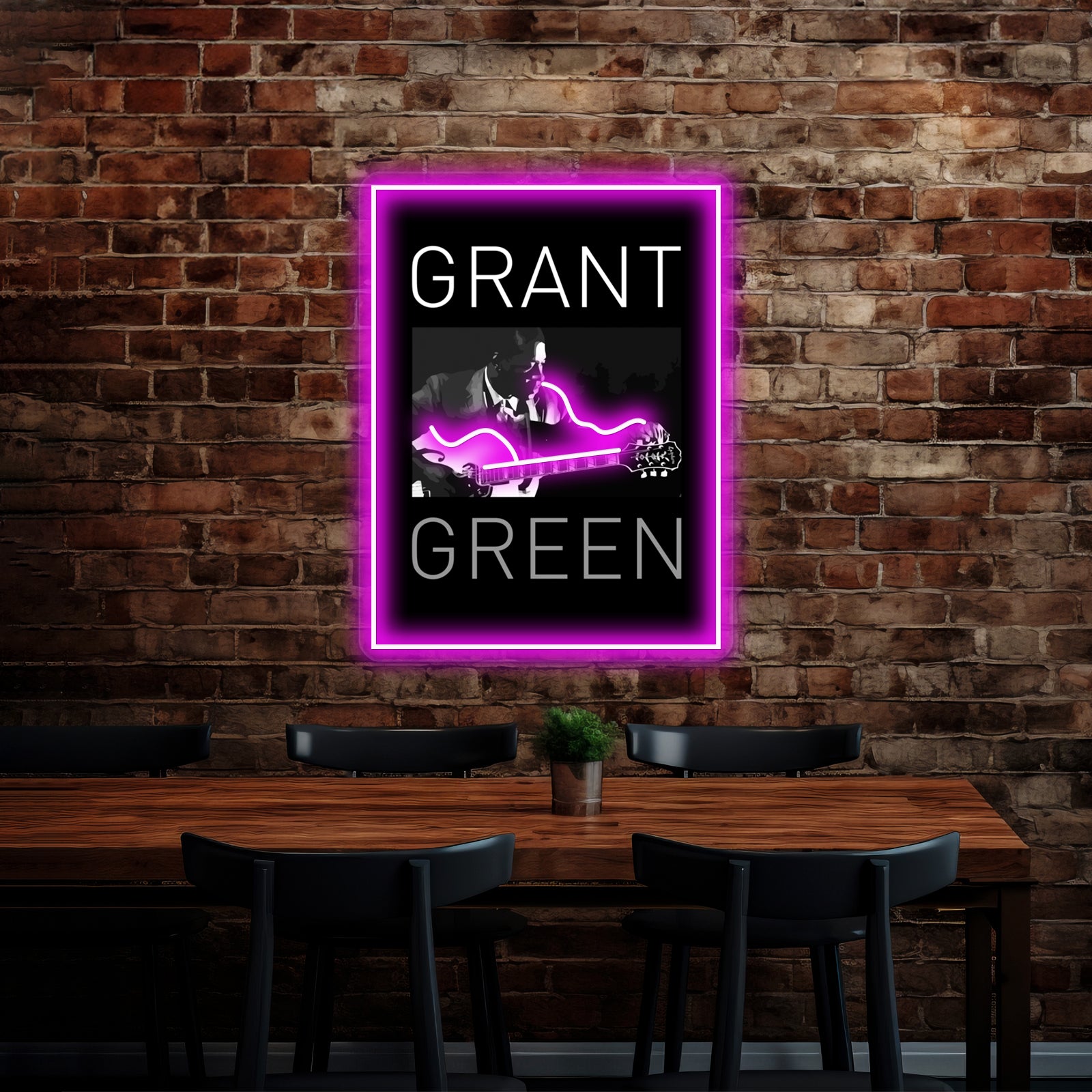 Tribute To Grant Green Bw1 Wall Artwork Neon Signs | Shineneon