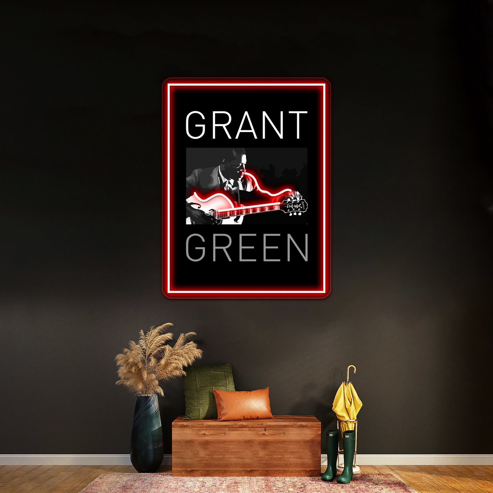 Tribute To Grant Green Bw1 Wall Artwork Neon Signs | Shineneon