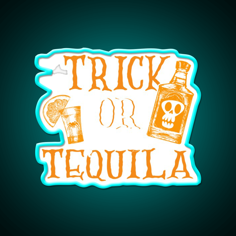 Trick Or Tequila Halloween Party Party Drink Tequila Led Neon Sign Rgb Color - Shineneon
