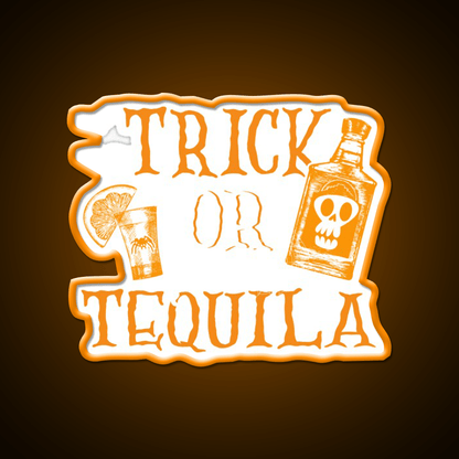 Trick Or Tequila Halloween Party Party Drink Tequila Led Neon Sign Rgb Color - Shineneon