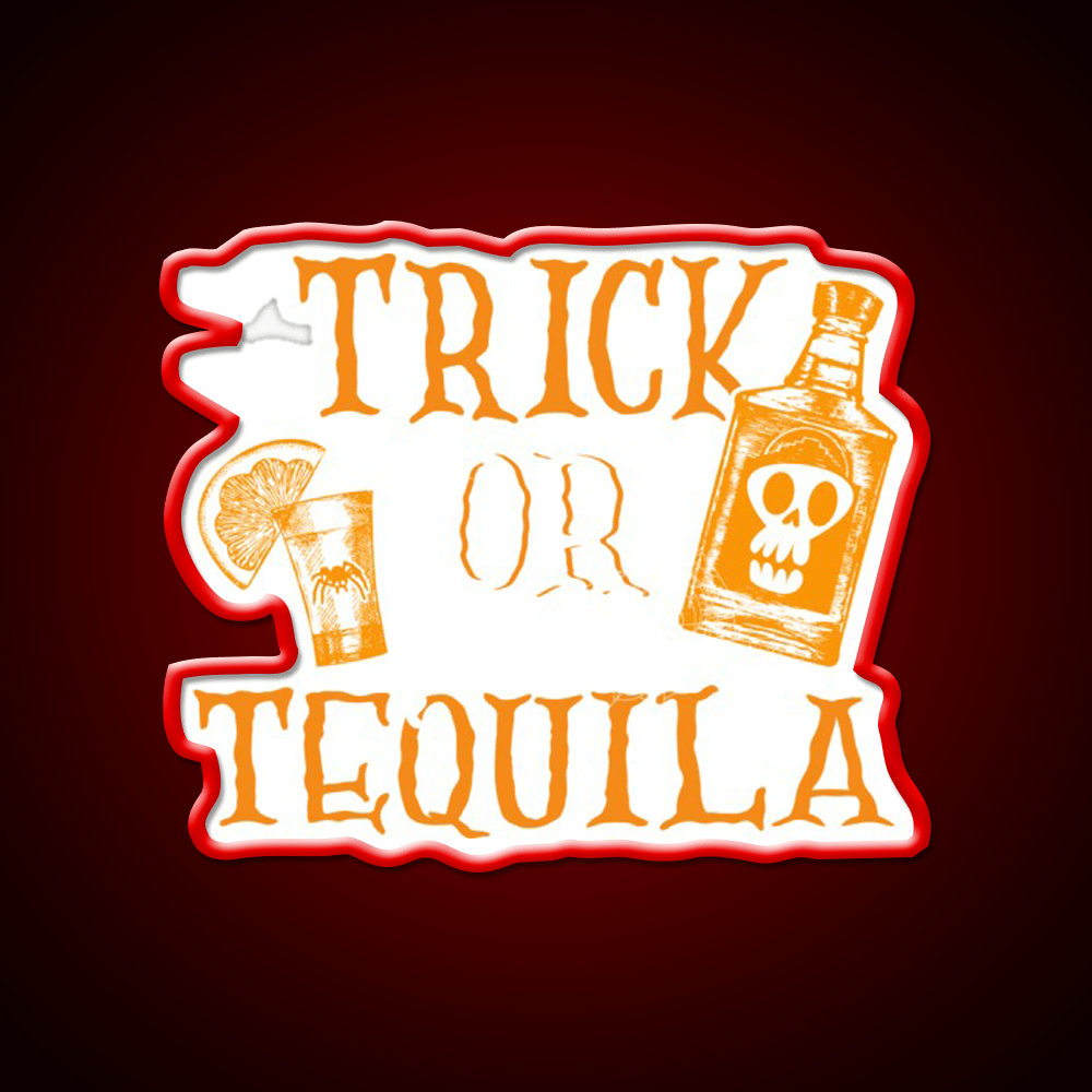 Trick Or Tequila Halloween Party Party Drink Tequila Led Neon Sign Rgb Color - Shineneon