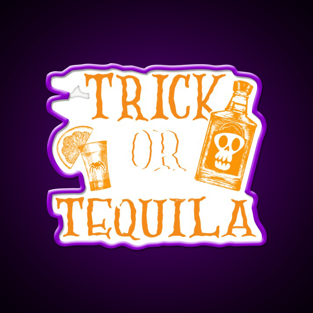 Trick Or Tequila Halloween Party Party Drink Tequila Led Neon Sign Rgb Color - Shineneon