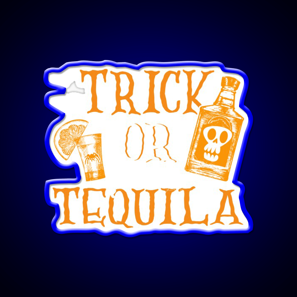 Trick Or Tequila Halloween Party Party Drink Tequila Led Neon Sign Rgb Color - Shineneon