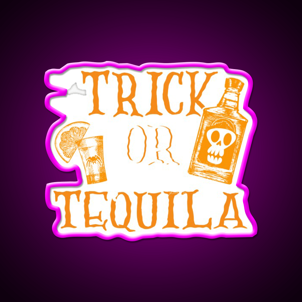 Trick Or Tequila Halloween Party Party Drink Tequila Led Neon Sign Rgb Color - Shineneon