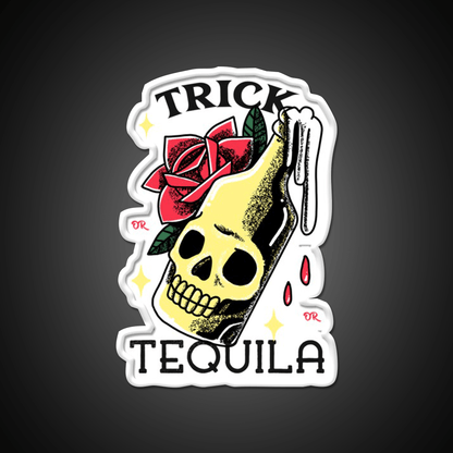 Trick Or Tequila Party Drink Tequila Led Neon Sign Bar Wall Art Rgb Color - Shineneon