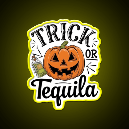 Trick Or Tequila Party Drink Tequila Led Neon Sign Rgb Color - Shineneon