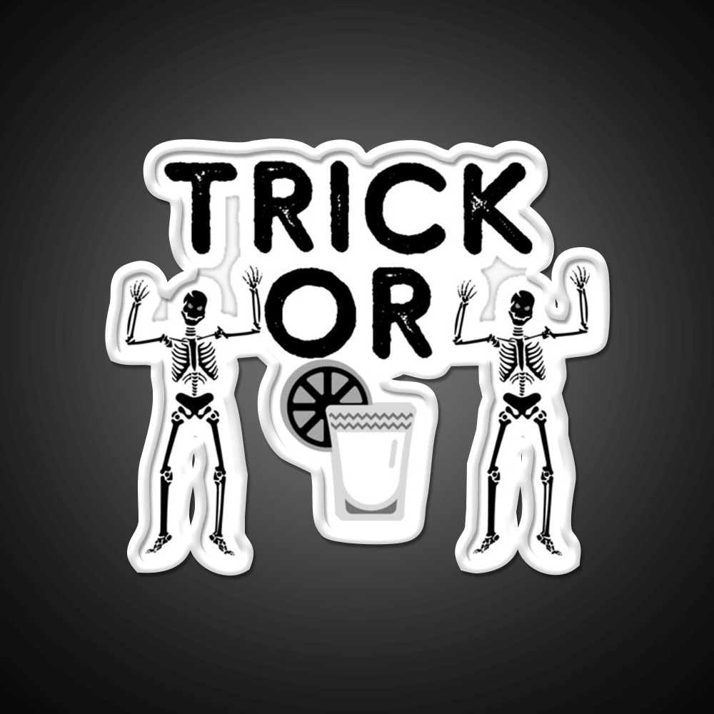 Trick Or Tequila Party Drink Tequila Led Neon Sign Wall Light Rgb Color - Shineneon