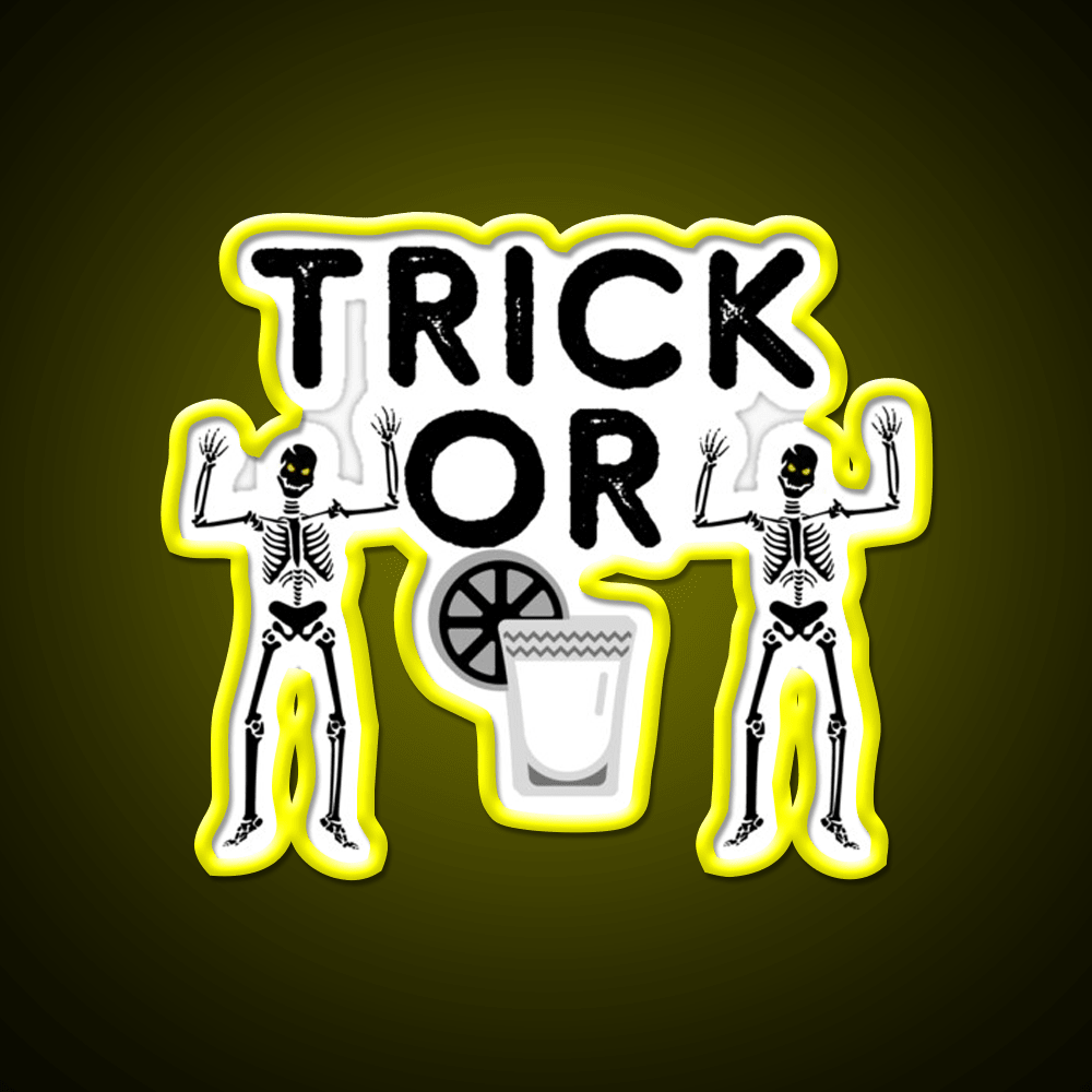 Trick Or Tequila Party Drink Tequila Led Neon Sign Wall Light Rgb Color - Shineneon