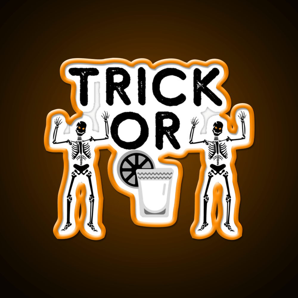 Trick Or Tequila Party Drink Tequila Led Neon Sign Wall Light Rgb Color - Shineneon