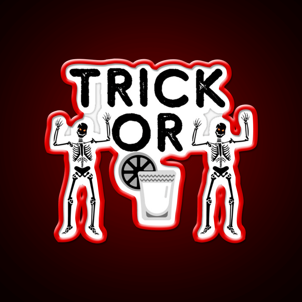 Trick Or Tequila Party Drink Tequila Led Neon Sign Wall Light Rgb Color - Shineneon