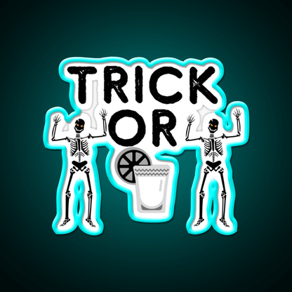Trick Or Tequila Party Drink Tequila Led Neon Sign Wall Light Rgb Color - Shineneon