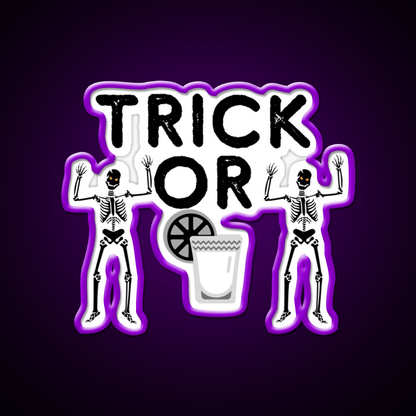 Trick Or Tequila Party Drink Tequila Led Neon Sign Wall Light Rgb Color - Shineneon