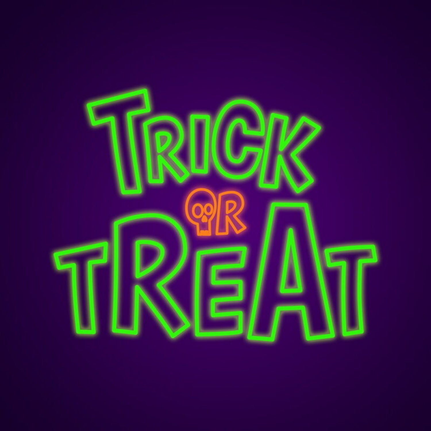 Trick Or Treat Neon Sign Ideal For Halloween Decorations | Shineneon
