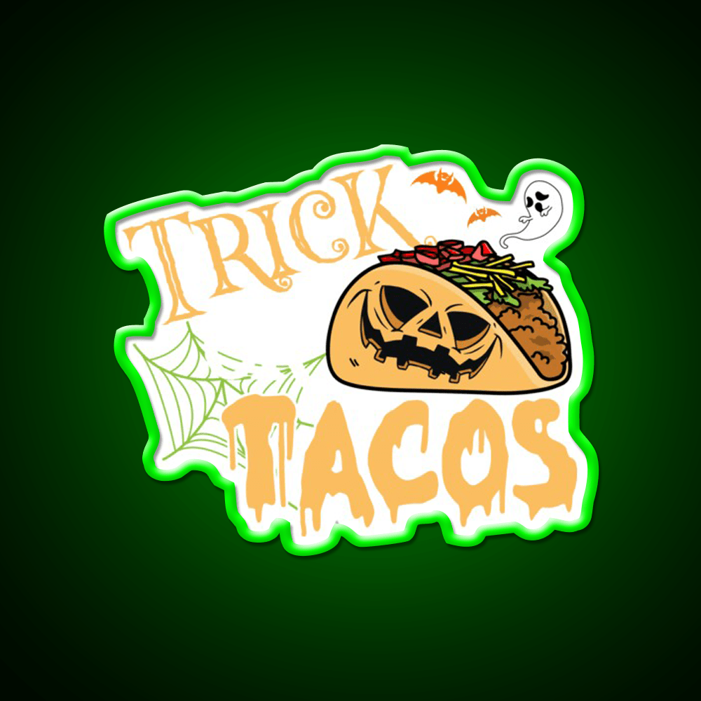 Trick Or Treat Taco Halloween Taco Led Neon Sign Rgb Color - Shineneon