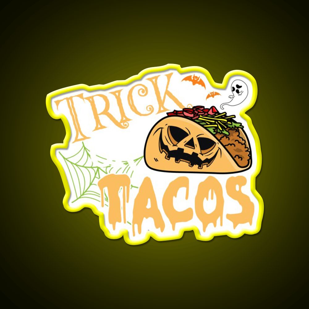 Trick Or Treat Taco Halloween Taco Led Neon Sign Rgb Color - Shineneon