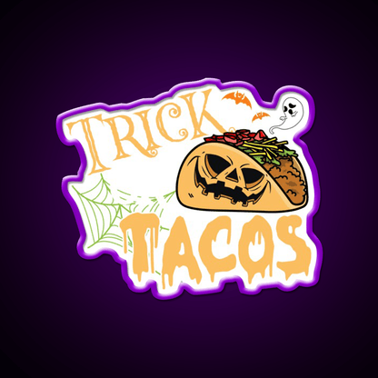 Trick Or Treat Taco Halloween Taco Led Neon Sign Rgb Color - Shineneon