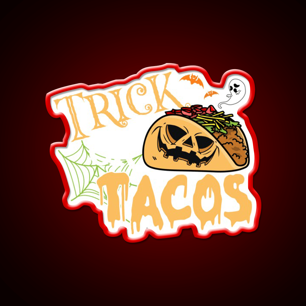 Trick Or Treat Taco Halloween Taco Led Neon Sign Rgb Color - Shineneon