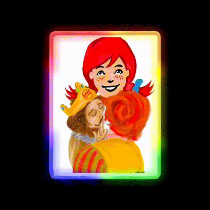 Trifecta Fast Food Led Neon Sign For Burger Place Rgb Color - LED neon sign close-up detail