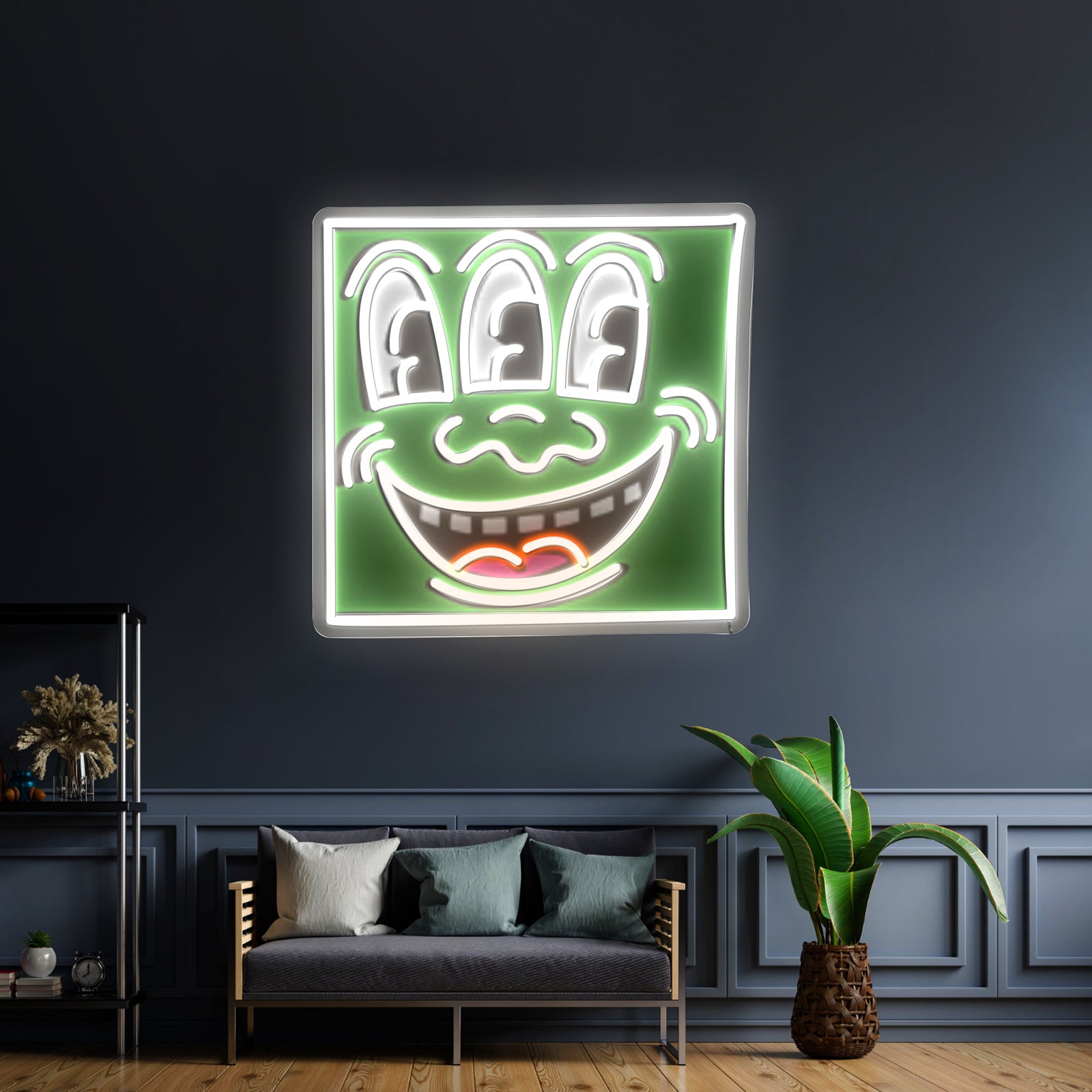 Triple Eyes Smiling Asthetic Neon Sign Artwork For Sale | Shineneon