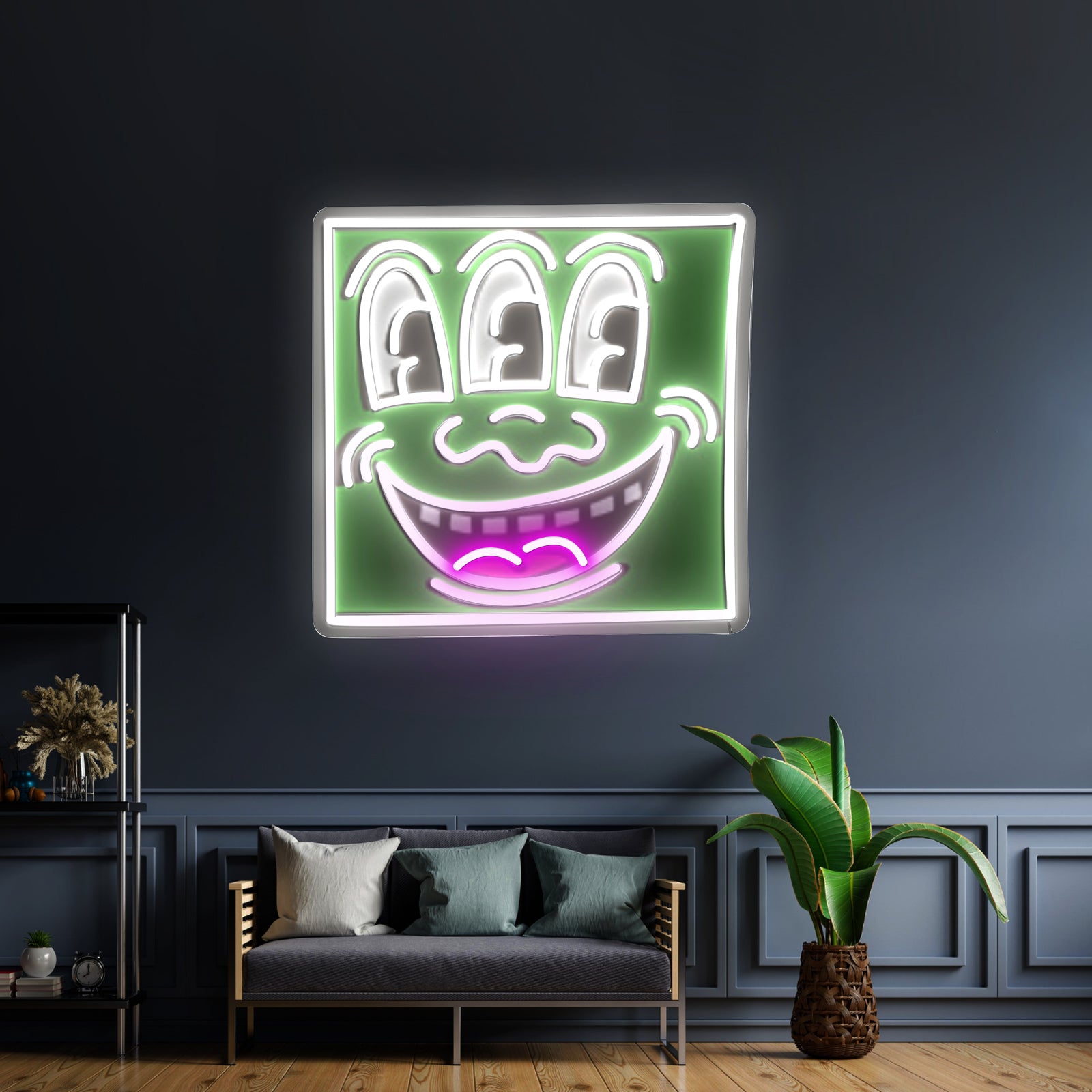 Triple Eyes Smiling Asthetic Neon Sign Artwork For Sale | Shineneon