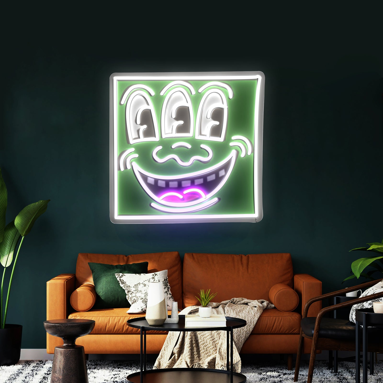 Triple Eyes Smiling Asthetic Neon Sign Artwork For Sale | Shineneon
