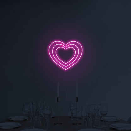 Triple Hearts Led Neon Sign Wall Art | Shineneon
