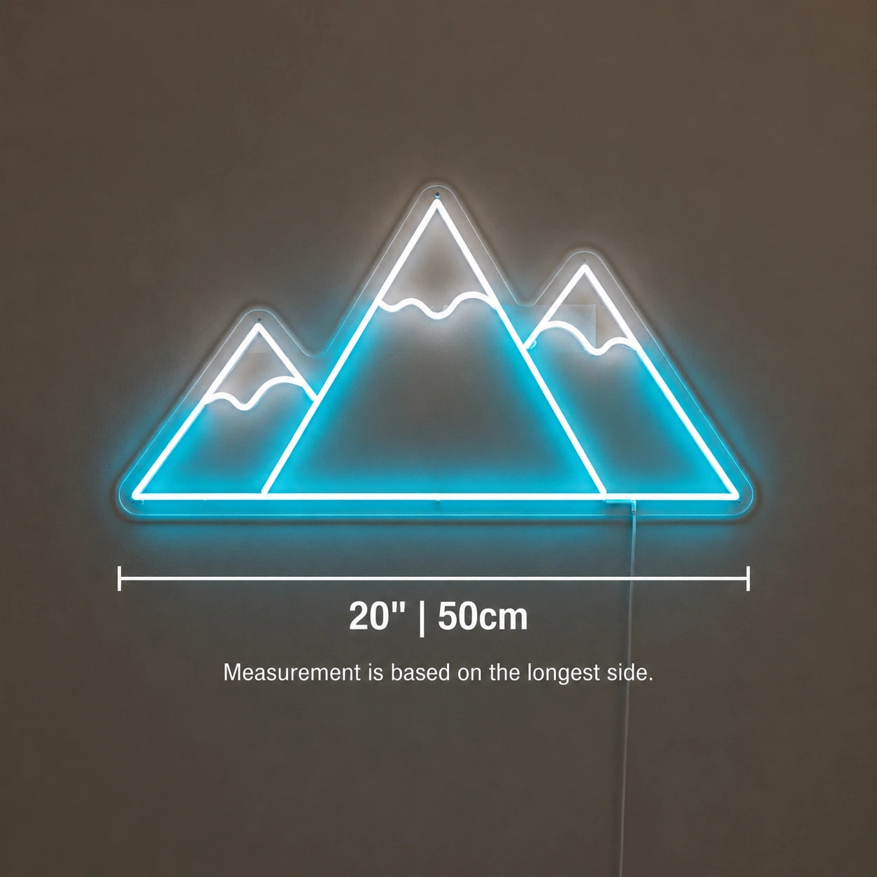 Triple Mountain Neon Sign LED Neon Sign size image