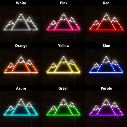 Triple Mountain Neon Sign LED Neon Sign color grid