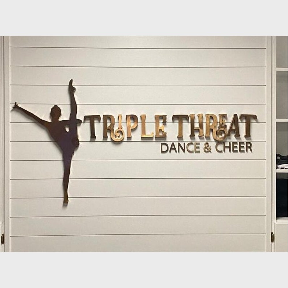 Triple Threat Stainless Steel Metal 3d Sign