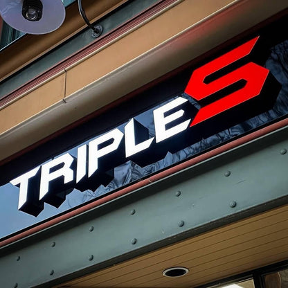 Triples 3D Frontlit Letters Metal Led Sign - Shineneon