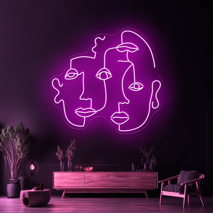 Triplets Wall Artwork Neon Signs