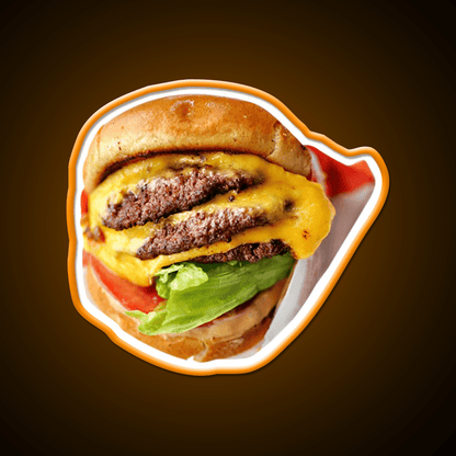 Tripple Double Fast Food Led Neon Sign For Burger Place Rgb Color - Shineneon