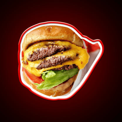 Tripple Double Fast Food Led Neon Sign For Burger Place Rgb Color - Shineneon