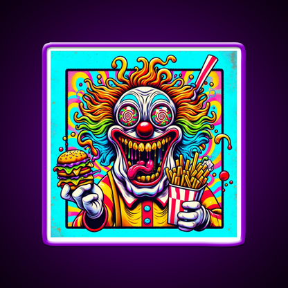 Trippy Insane Fast Food Clown Fast Food Led Neon Sign For Burger Place Rgb Color - Shineneon