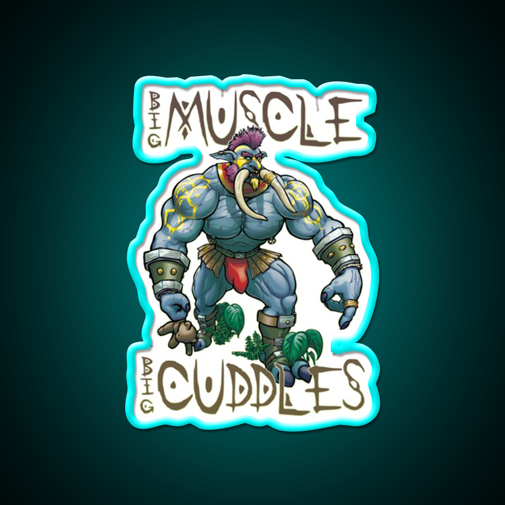 Trolling 4 Hugz Gym Fitness Led Neon Sign Rgb Color