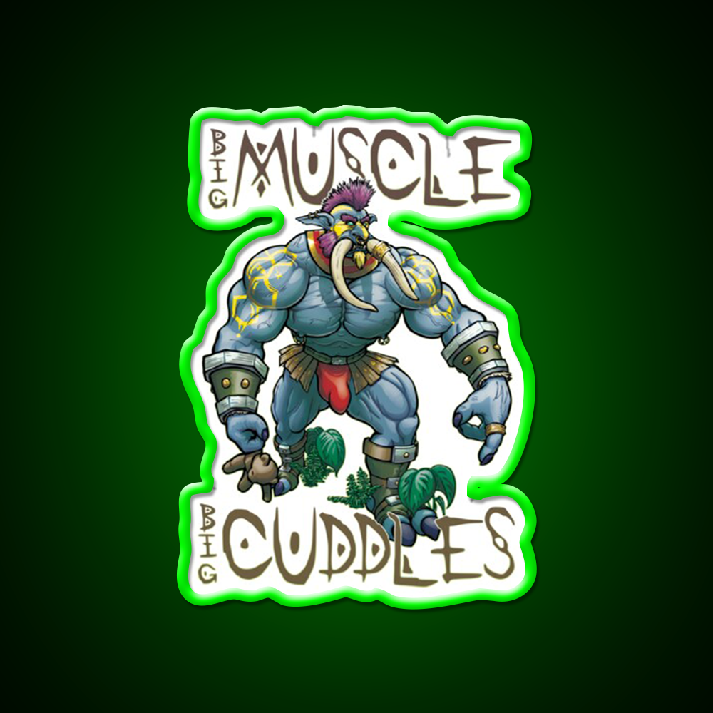 Trolling 4 Hugz Gym Fitness Led Neon Sign Rgb Color