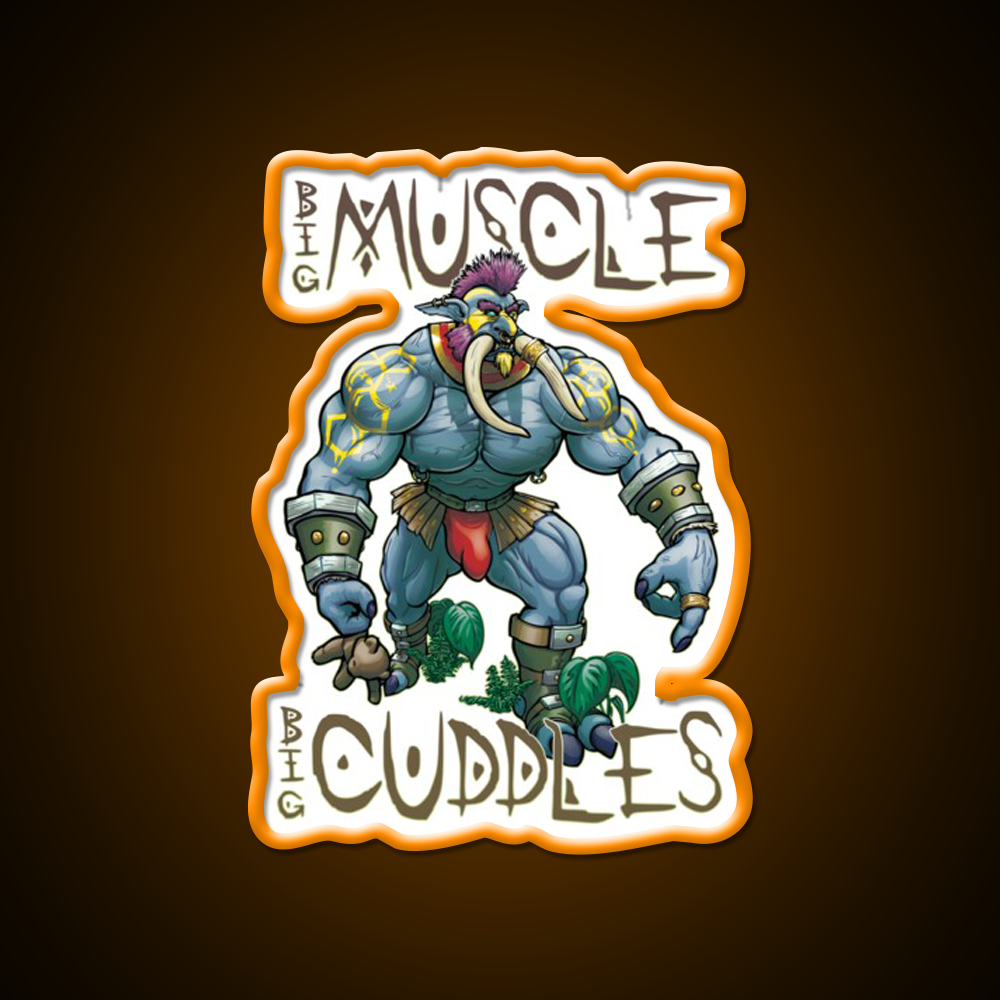 Trolling 4 Hugz Gym Fitness Led Neon Sign Rgb Color