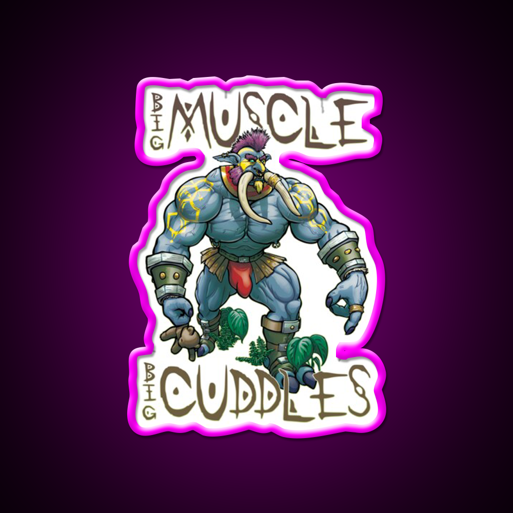 Trolling 4 Hugz Gym Fitness Led Neon Sign Rgb Color