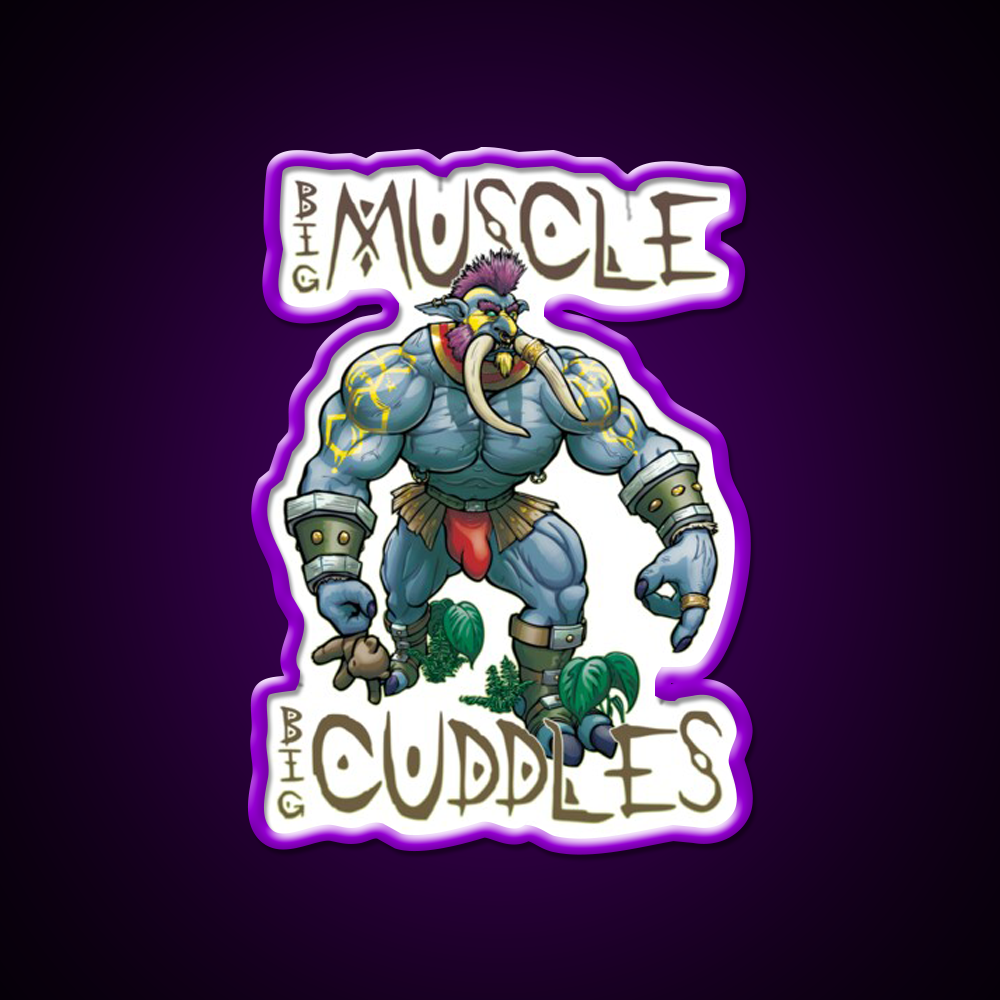 Trolling 4 Hugz Gym Fitness Led Neon Sign Rgb Color