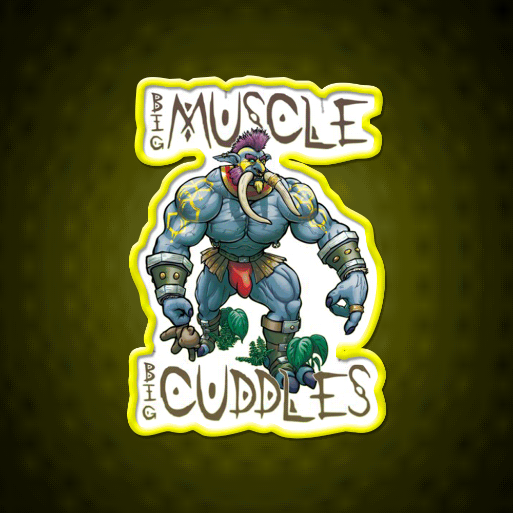 Trolling 4 Hugz Gym Fitness Led Neon Sign Rgb Color