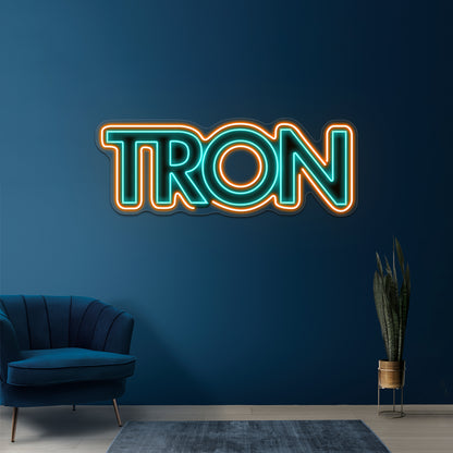 Tron Logo Artwork Personalized Neon Signs