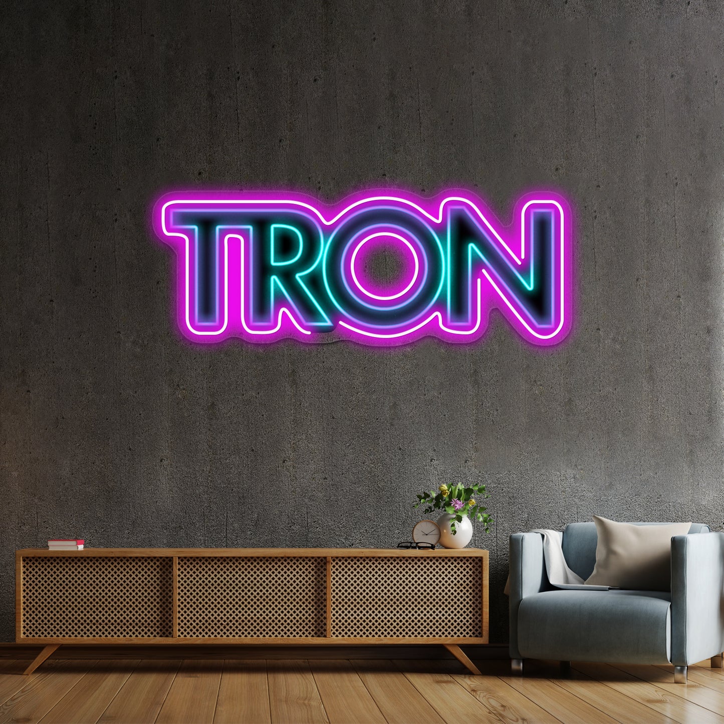 Tron Logo Artwork Personalized Neon Signs