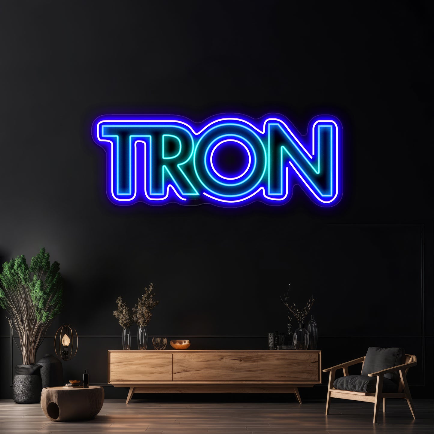 Tron Logo Artwork Personalized Neon Signs