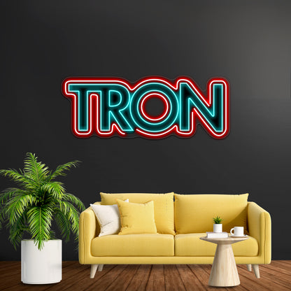 Tron Logo Artwork Personalized Neon Signs