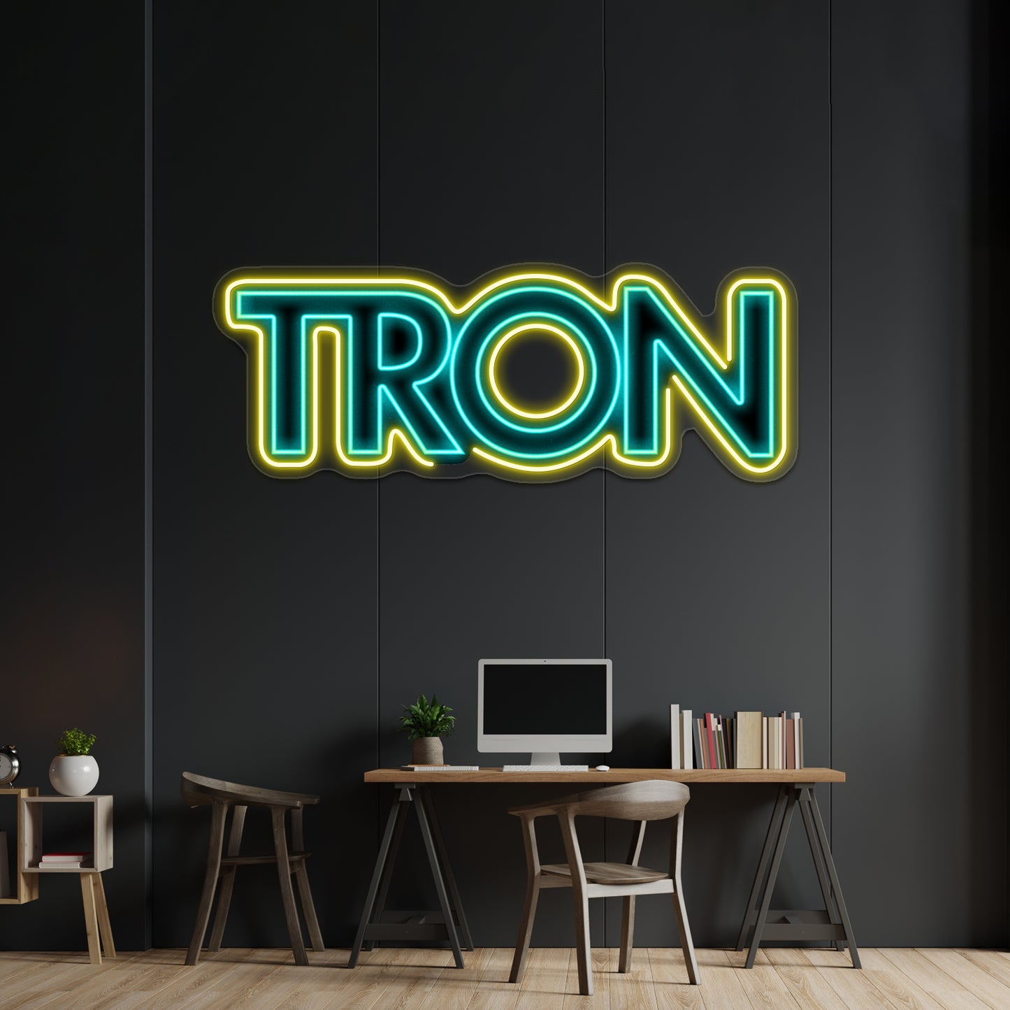 Tron Logo Artwork Personalized Neon Signs